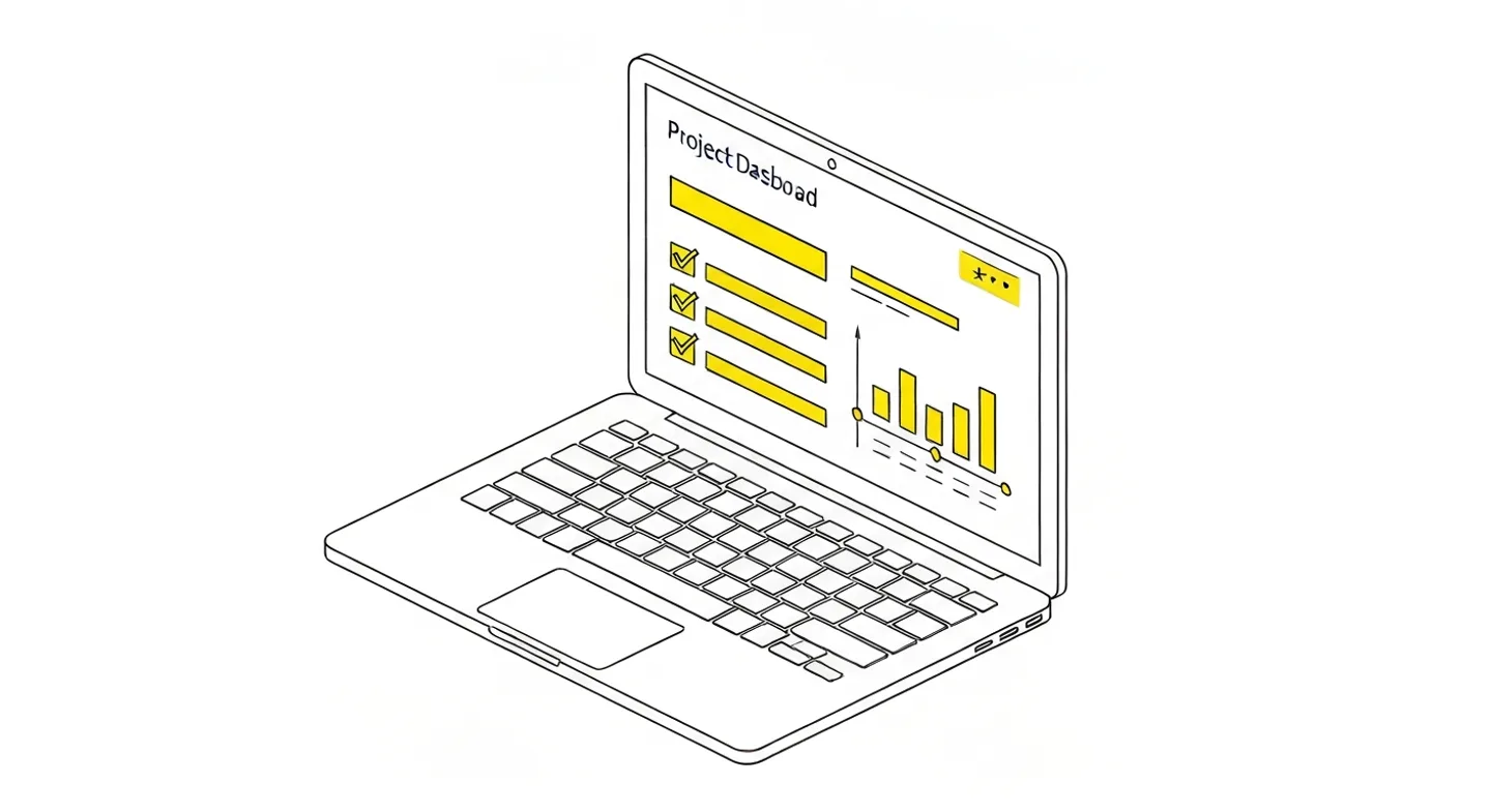 Project dashboard showing the progress of every stage in one view