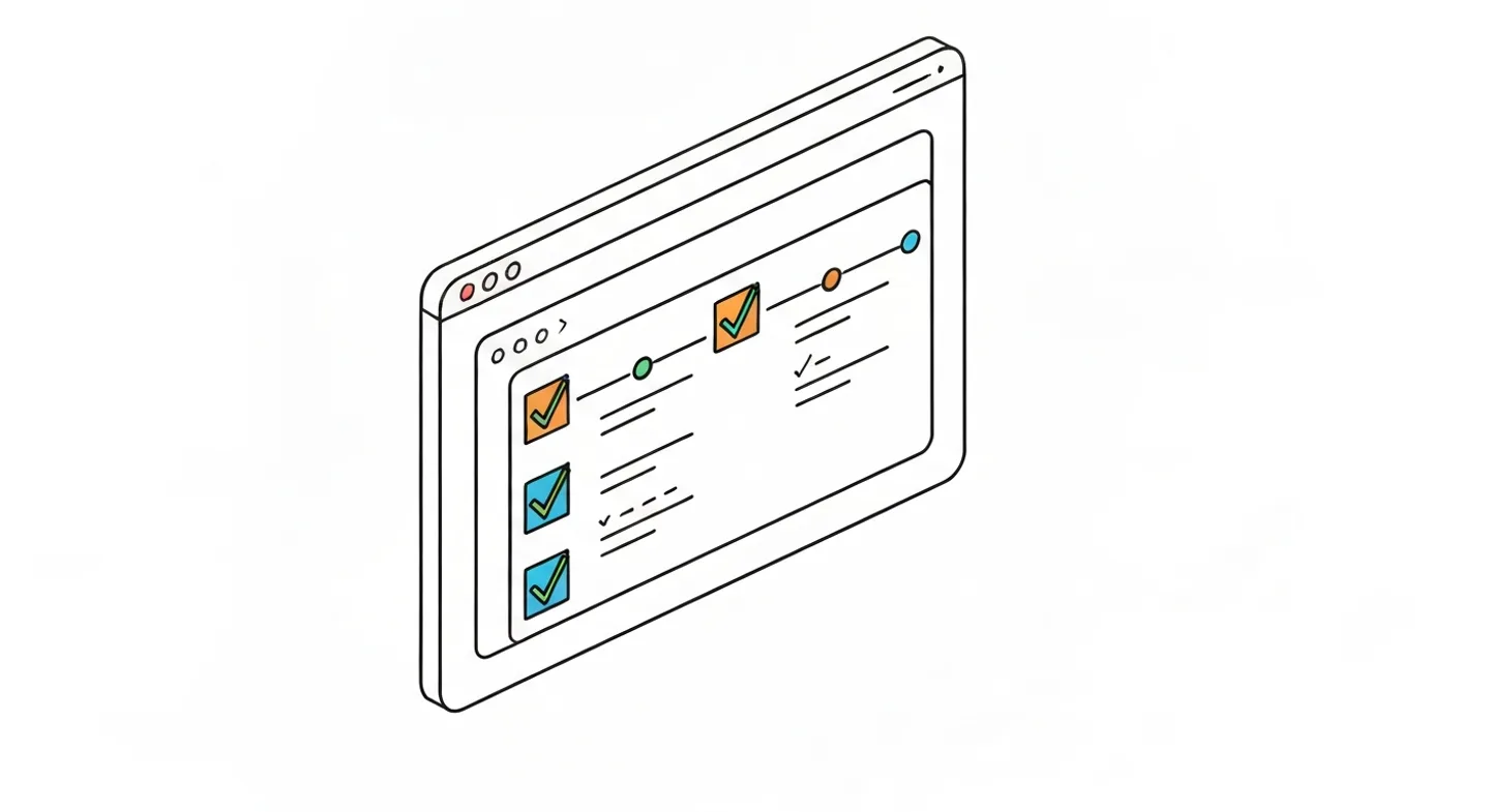 Project stage dashboard showing completed and upcoming milestones